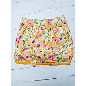 Crown & Ivy floral tiki hawaiian Sport Skort Sz M pickle ball tennis activewear
